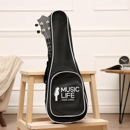 Music Life Чехол для укулеле Music Life, премиум, с накладным карманом, 55 х 20 х 5 см
