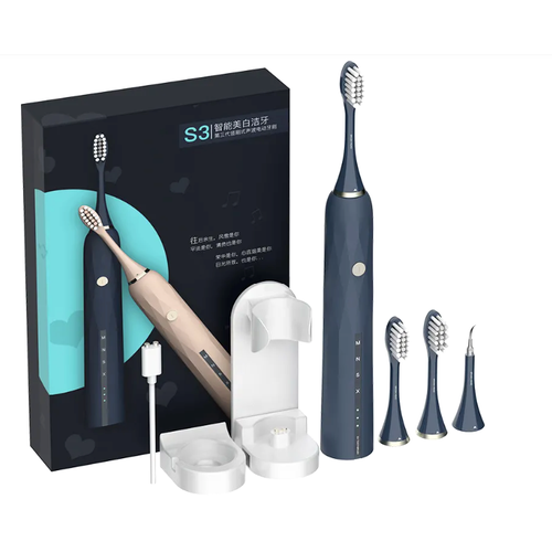 Электрическая зубная щетка 3 насадки - розовый цвет 190000₽