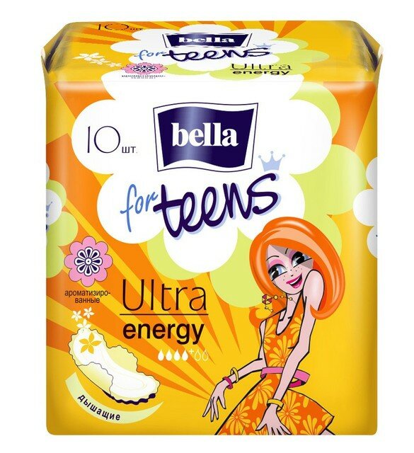 Набор из 3 штук Прокладки гигиенические супертонкие Bella for Teens Energy 10шт