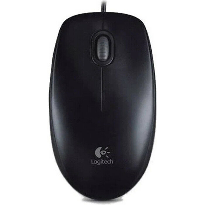 Мышь Logitech B100 black (USB, оптическая, 800dpi, 2but) (910-0055477)