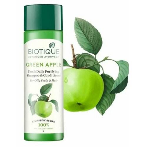 Biotique Green Apple Shine & Gloss Shampoo with Conditioner Шампунь-кондиционер для волос 