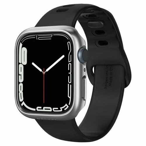 Чехол SPIGEN для Apple Watch 8/7 (45 mm) - Thin Fit - Черный - ACS04178 чехол spigen thin fit для apple watch ultra 49мм acs05458 черный