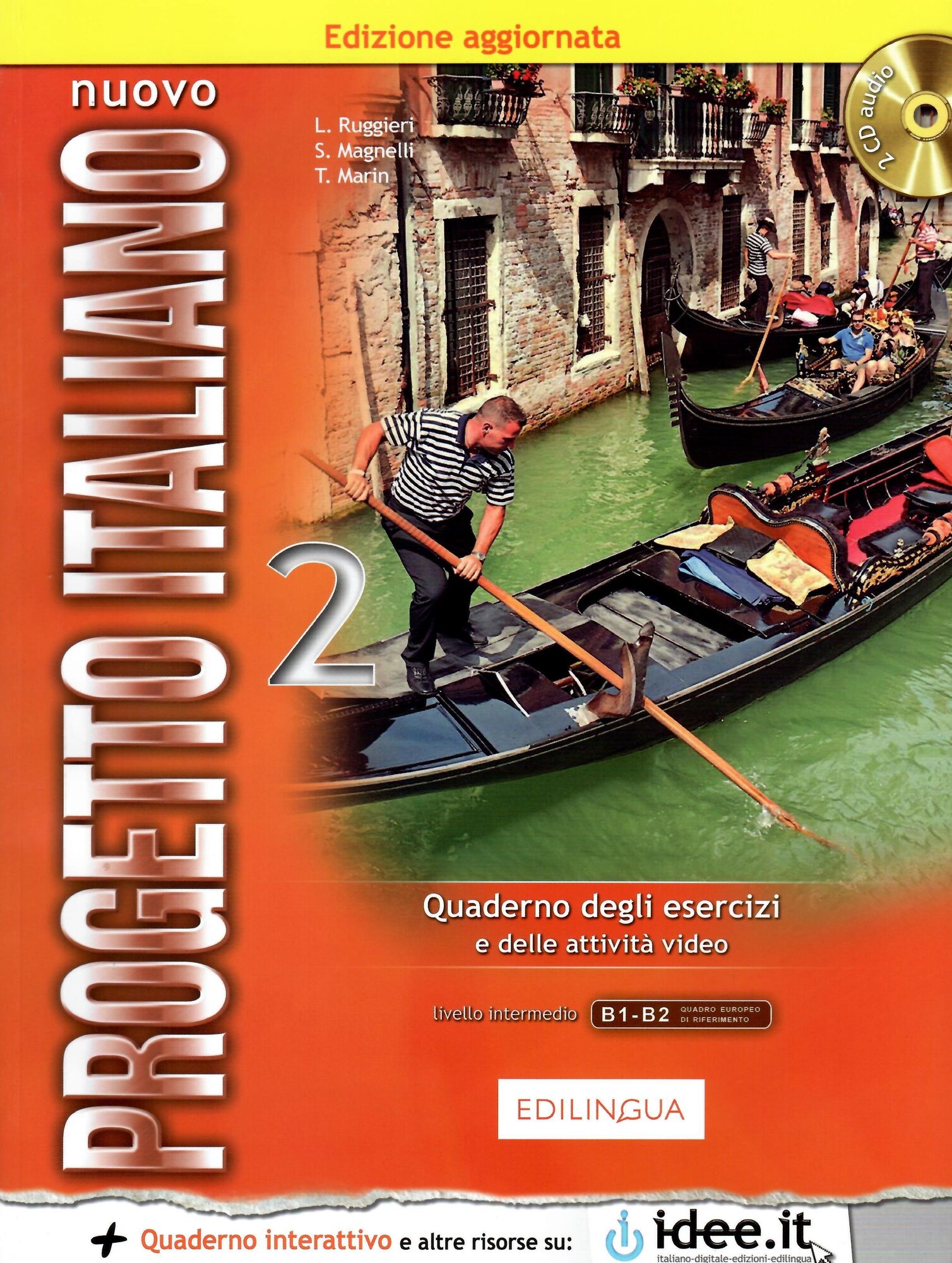 Nuovo Progetto italiano 2 Quaderno degli Esercizi + CD, рабочая тетрадь по итальянскому языку для студентов и взрослых