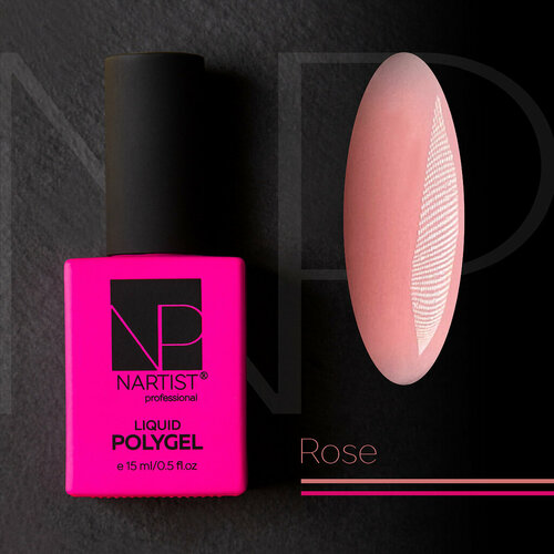 Nartist Polygel Liquid ROSE 15 ml set 15 sahara rose shimmer milk liquid polygel