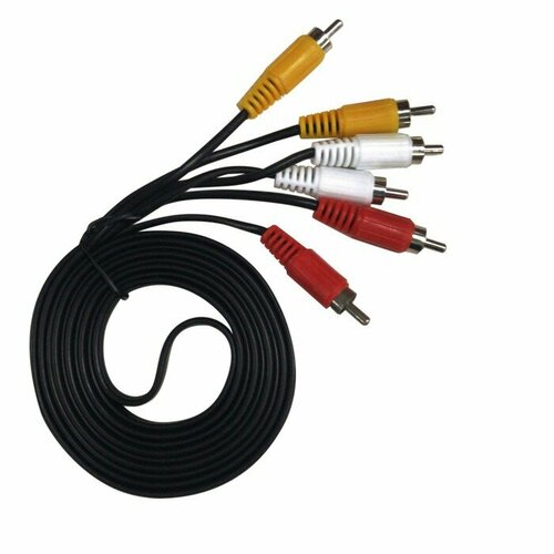 Кабель аудио/видео Exployd EX-K-1402, 3xRCA(m)-3xRCA(m), 2 м, черный (комплект из 10 шт) кабель scart 3xrca m exployd ex k 1411 easy 1 0м цвет чёрный