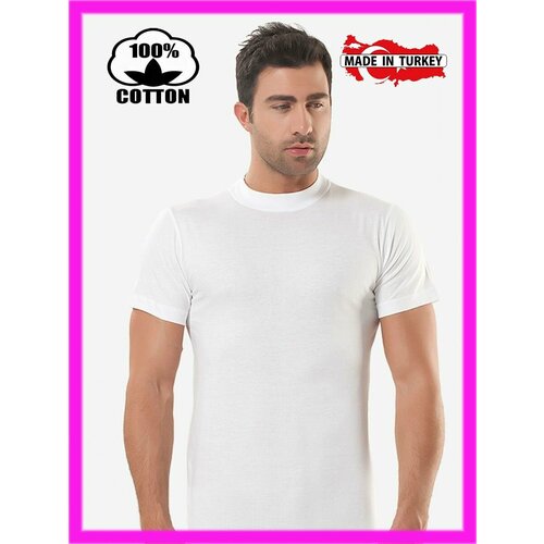 Футболка Oztas футболка мужская хлопок, размер M, белый футболка однотонная трикотажная белая турция