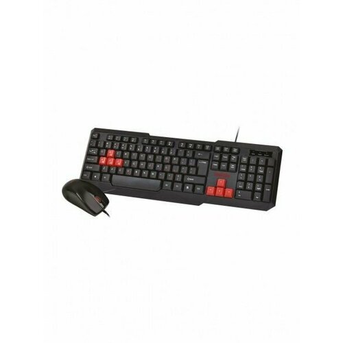 Проводной комплект клавиатура+мышь Smartbuy 230346 ONE мультимедийный черно-красный
