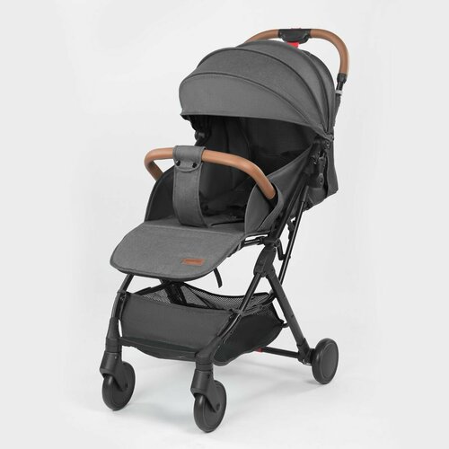 Коляска прогулочная всесезонная легкая-BebeO GK01-GB с Москитная сетка дождевик на коляску универсальный для новорожденных от 0 прогулочная до 3-х лет серый 8999₽