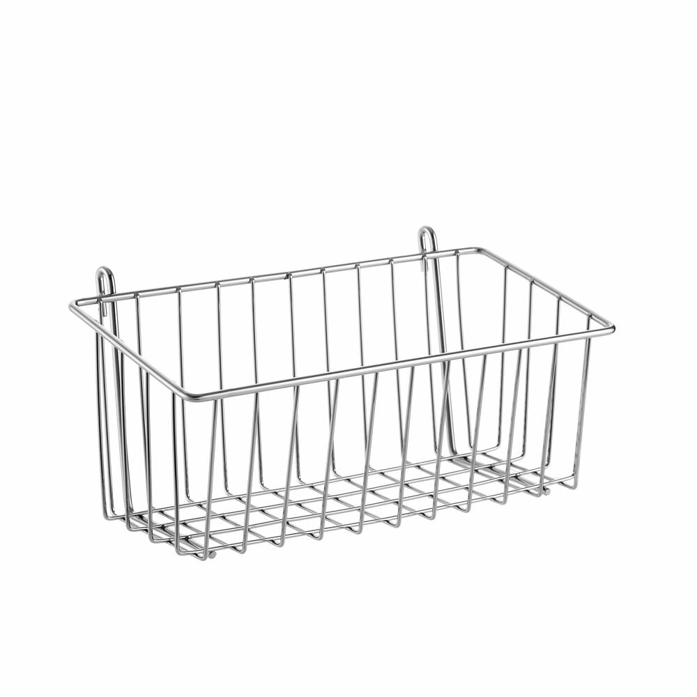 фото Корзина навесная для стеллажа Spaceo 28x13.1x12 см цвет хром