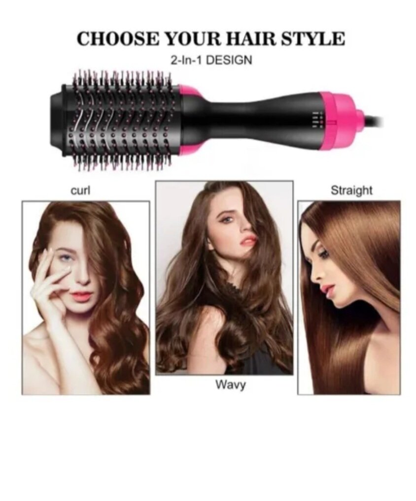 Стайлер для укладки волос Hot Air Brush /Фен-щетка для завивки и выпрямления волос /Расческа с феном для объема
