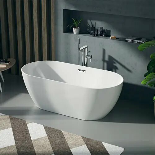 фото Отдельностоящая акриловая ванна Cerutti SPA dIseo white 1700x850x600