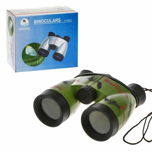 Бинокль Наша Игрушка Детский с компасом 12х10х45 см линза 4х46 мм в коробке 200475235 462₽