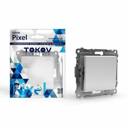 Переключатель проходной одноклавишный TOKOV ELECTRIC Pixel 10А IP20 Белый TKE-PX-P1-C01 547₽