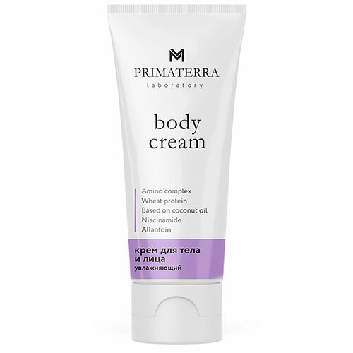 Интенсивно увлажняющий крем Primaterra laboratory Body Cream для чувствительной кожи тела и лица / 200 мл. увлажняющий крем для тела и лица primaterra body cream 200 мл