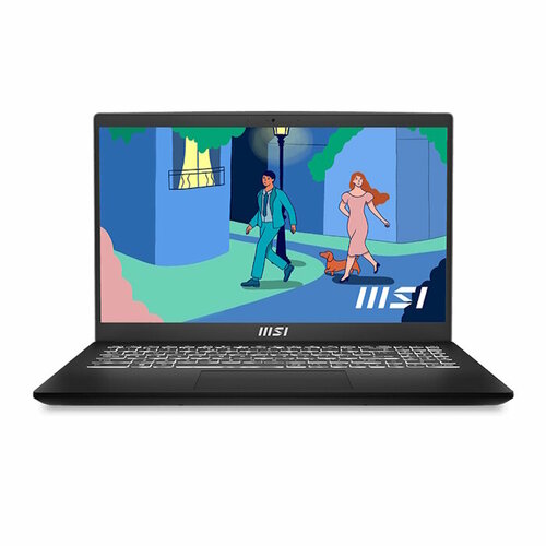 *Ноутбук MSI Modern 15H Core i7-13700H 15.6 FHD (1920*1080), 60Hz IPS DDR4 16GB*1 Iris Xe Graphics 512GB SSD 3cell (53.8Whr) 1.9kg Single backlight (White) DOS,1y Black KB Eng/ Rus (9S7-15H411-097)