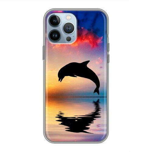 Дизайнерский силиконовый чехол для Iphone 13 Pro Max Закат дизайнерский силиконовый чехол для iphone 13 pro max пляж