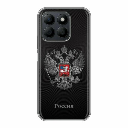 Дизайнерский силиконовый чехол для Хонор Х8б / Honor X8b герб России серебро дизайнерский силиконовый чехол для хонор х8б honor x8b единорог