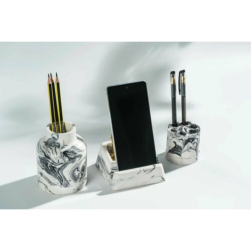 Офисный органайзер Thomas Sawyer Настольный органайзер под мрамор Подарок коллеге мужчине Подарок другу 13100₽