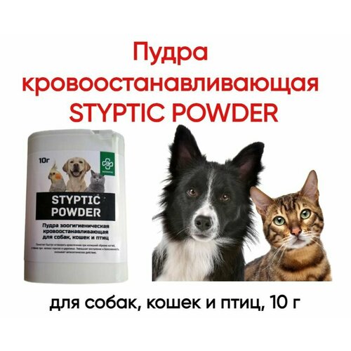 Пудра кровоостанавливающая STYPTIC POWDER для собак, кошек и птиц, 10 г