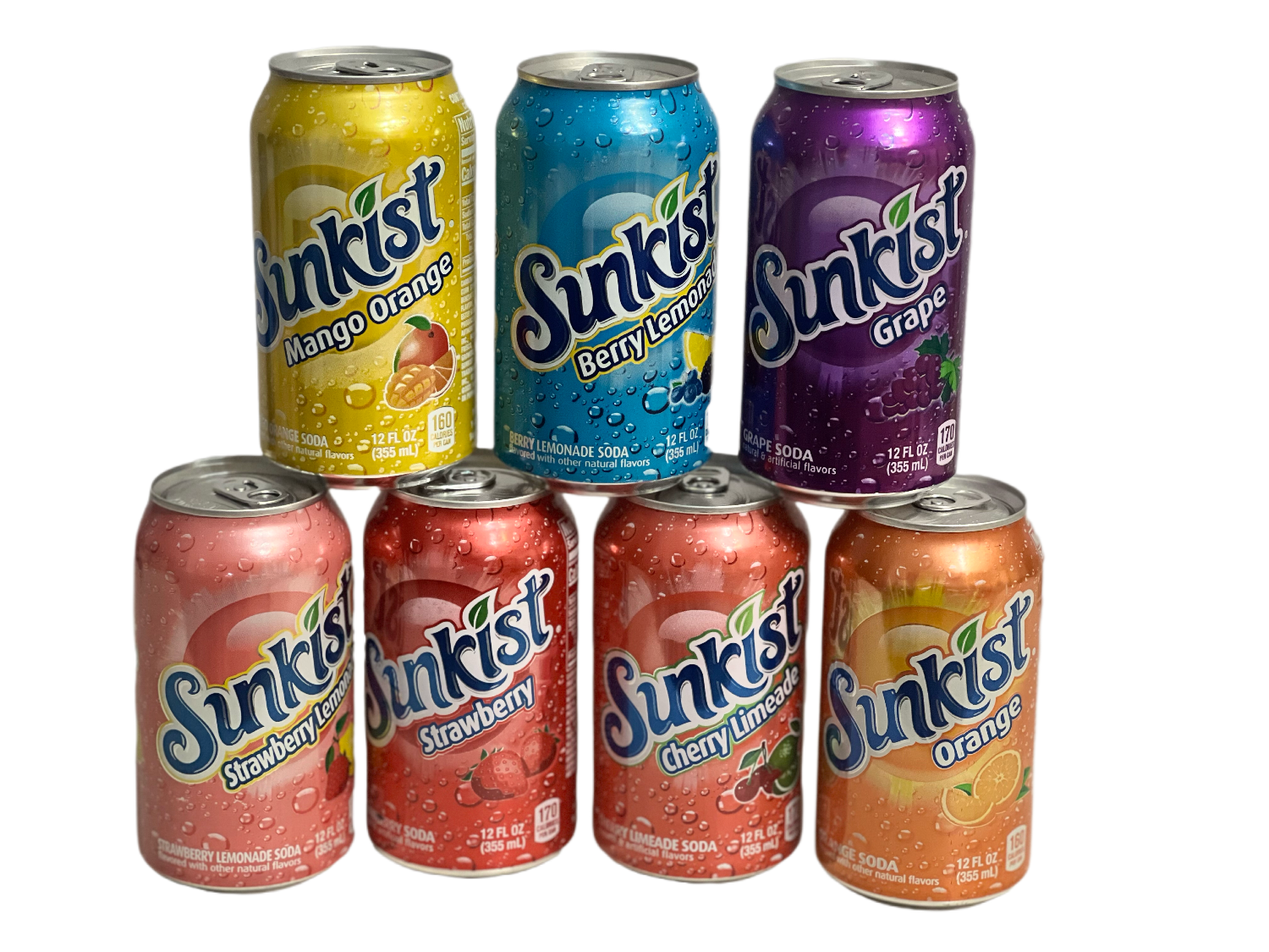 Набор газированных напитков Sunkist, (7 шт по 355 мл), США.