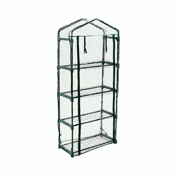 фото Парник-стеллаж для рассады с 4 полками (160х70х30 см), цвет не указан