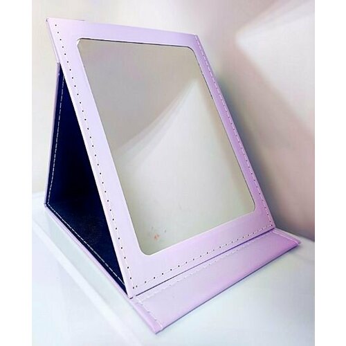 Зеркало настольное косметическое 18х25 см, фиолетовое