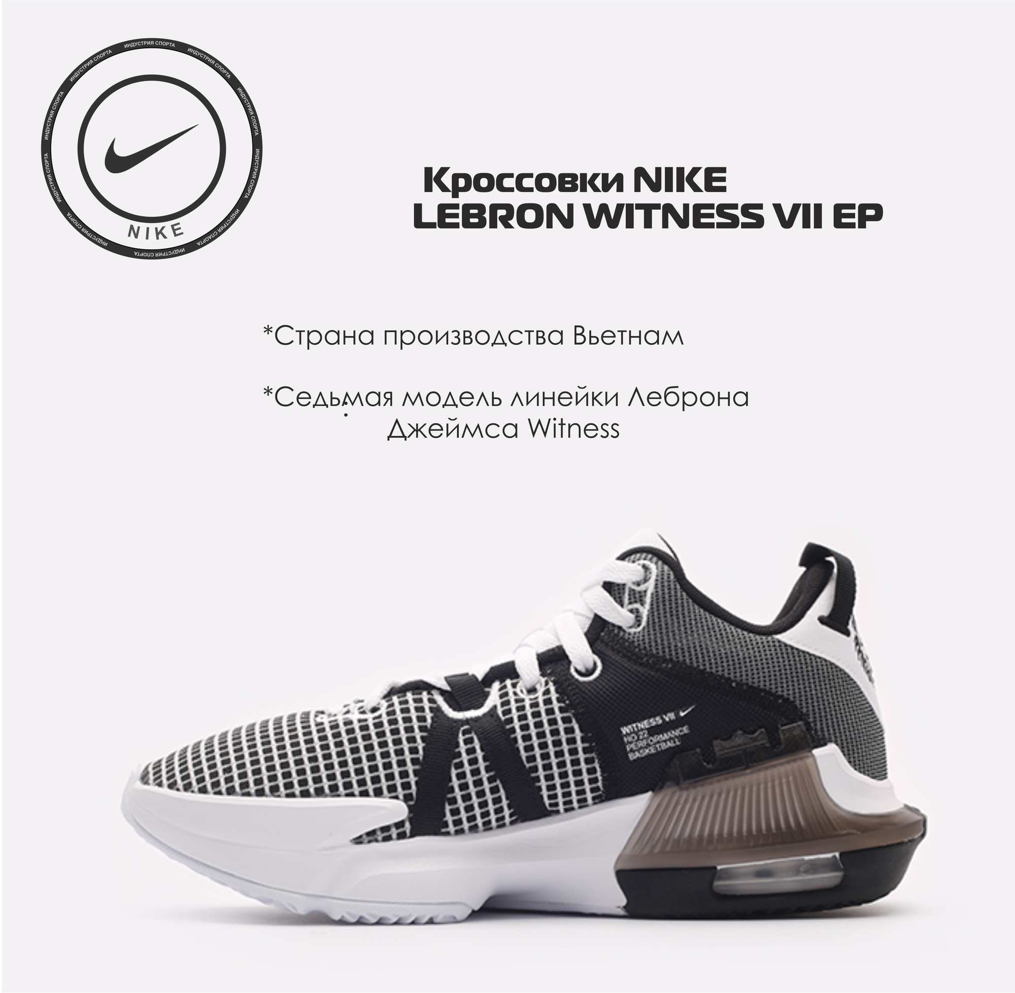 Мужские кроссовки Nike Lebron Witness VII EP DM1122-100 (9.5)