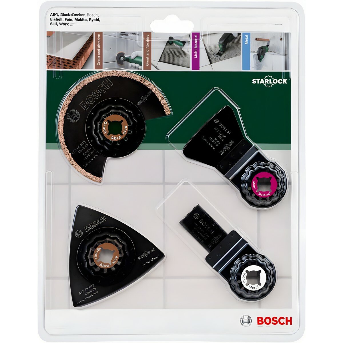 Набор оснастки для керамической плитки Starlock (4 пр.) BOSCH 2609256978