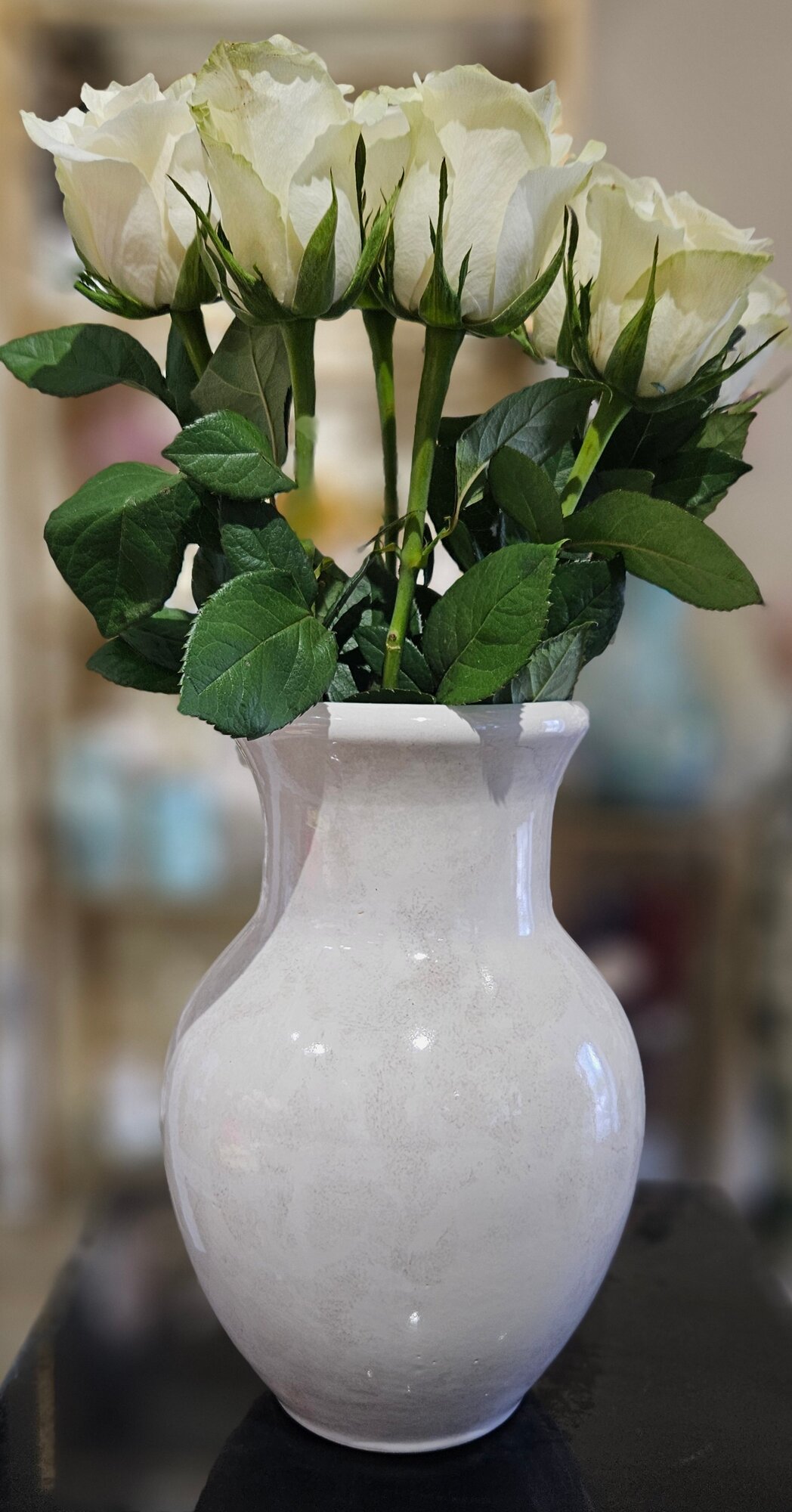 Красивая большая ваза "Крынка Белая" 25 см, декор и интерьер в дом.