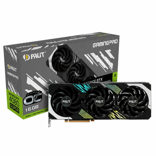 Видеокарта Palit RTX4080SUPER GAMINGPRO OC 16GB GDDR6X 256-bit DPx3 HDMI 3FAN RTL