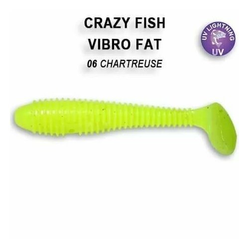 Силиконовые приманки для рыбалки Crazy Fish Vibro fat 2.7" 1-71-6-6, Кальмар, 5 шт.