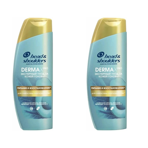 Шампунь Head&Shoulders, Derma X Pro, Питание и восстановление, против перхоти, 270 мл, 2 уп.