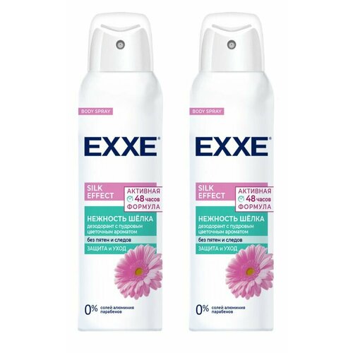 EXXE Дезодорант женский Silk effect Нежность шелка, 150 мл, 2 шт дезодорант антиперспирант exxe silk effect 50 мл