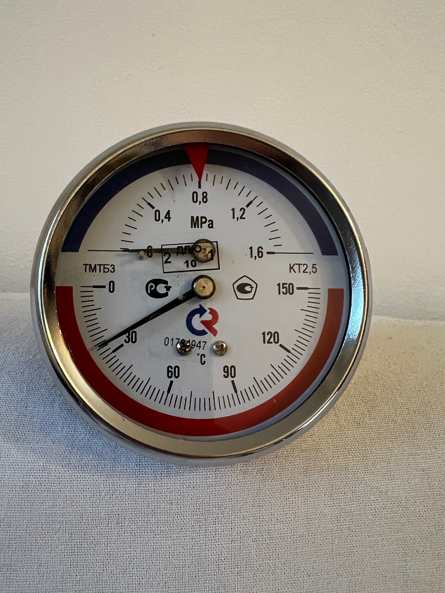 фото Термоманометр росма ТМТБ-31Р.1 (0-150С) (0-1,6MPa) G1/2.2,5