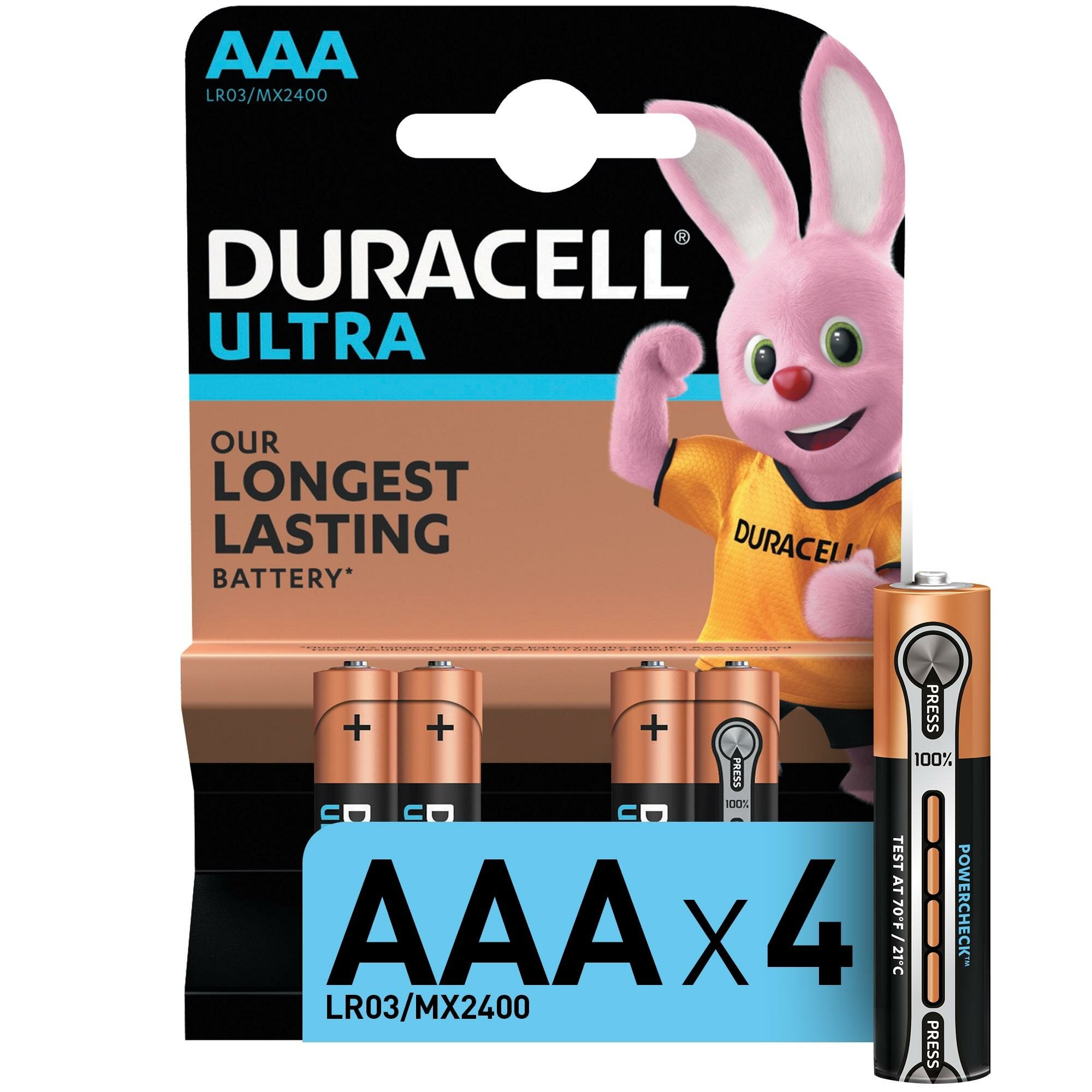 Батарейка DURACELL ULTRA AAA/LR03-4BL