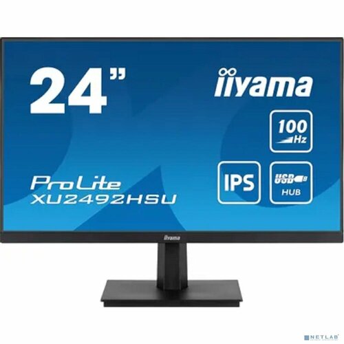 IIYAMA Монитор LCD IIYAMA 238 XU2492HSU-B6 IPS 1920x1080 100Hz 04ms HDMI DisplayPort USB Speakers чёрный 2212200₽