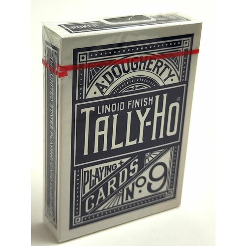 Игральные карты Tally-Ho №9 Fan Back (blue)