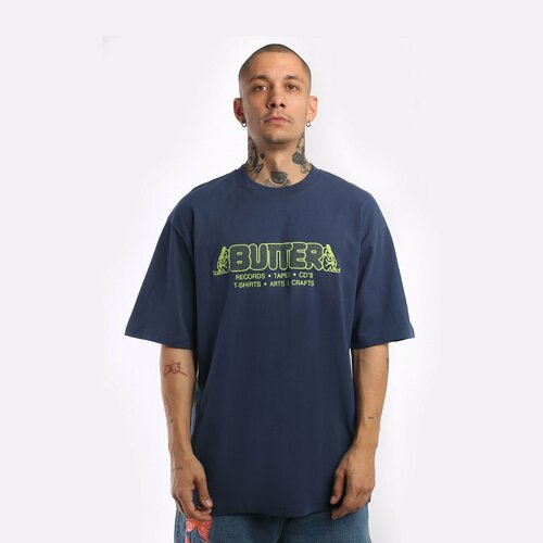 Футболка Butter Goods Crafts Tee, размер XL, синий футболка butter goods хлопок размер xl черный