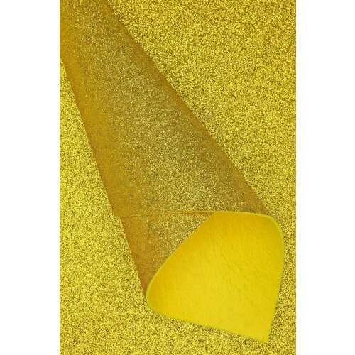Фетр с блестками 2 мм (10 листов) SF-1954, светлое золото №003 елочные игрушки из фетра