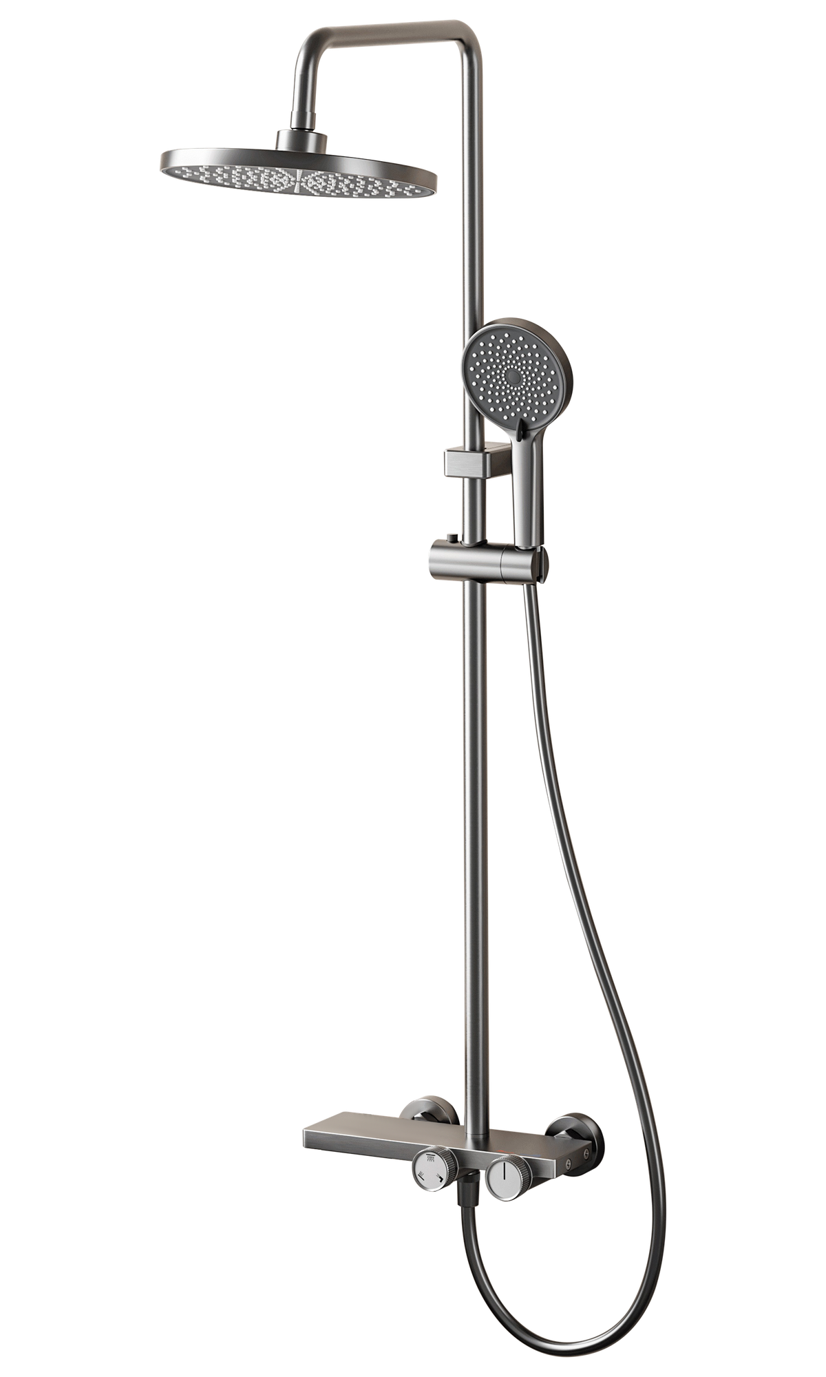 Душевая система, душевая стойка EKKO E2503-21 с тропическим душем, темно-серый