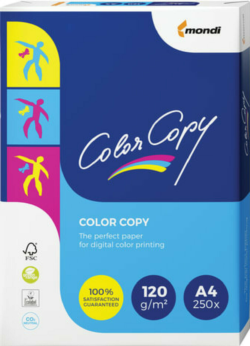 Бумага для принтера Бумага COLOR COPY, А4, 120 г/м2, 250 л, для полноцветной лазерной печати, А++, Австрия, 161% (CIE)