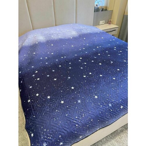 Покрывало двустороннее на кроватьдиван полуторноеполутороспальное 15-спальное хлопокхб 1450₽