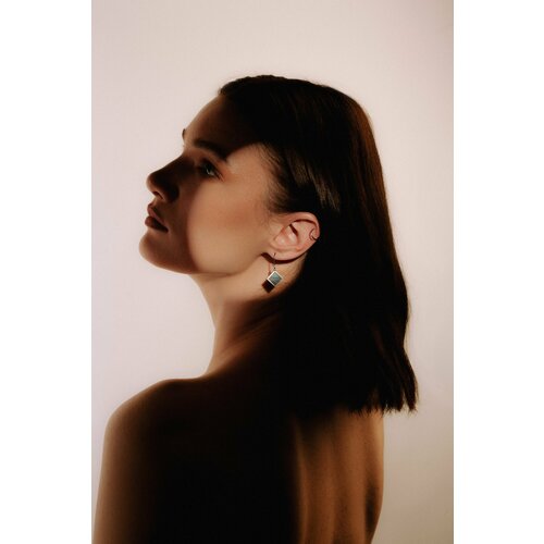 Серьги Медведик Арт, дерево, зеленый