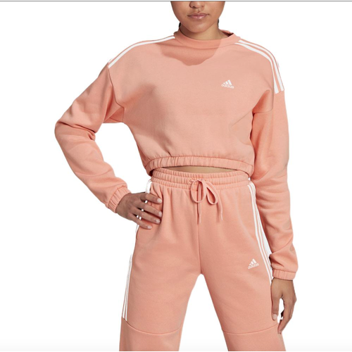 Пуловер adidas ADIDAS CROP CREW W - SWEATSHIRTS HC2920, размер XL, розовый