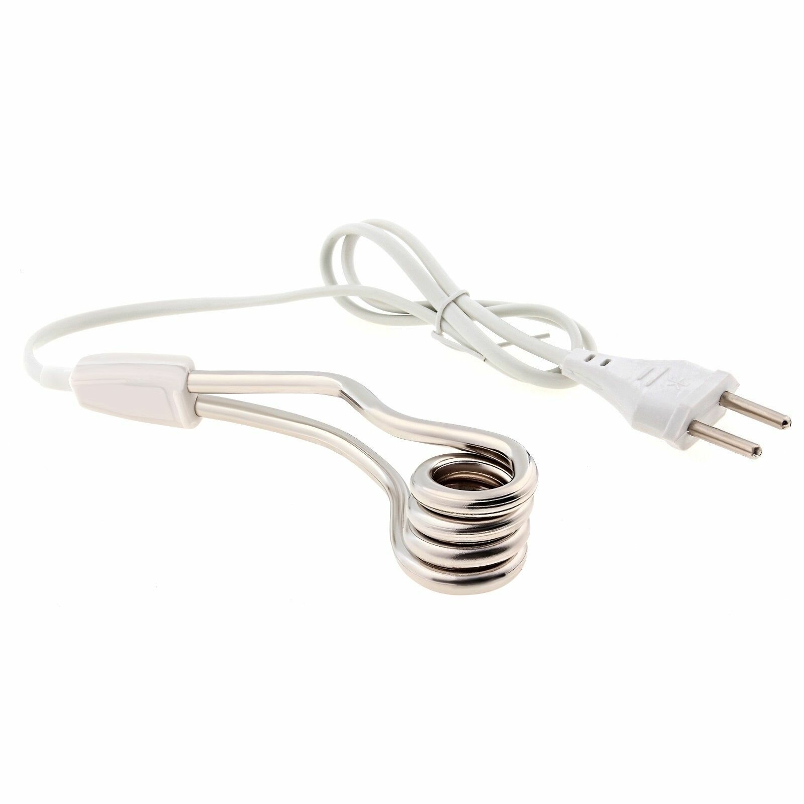 Электрокипятильник мини 500 Вт спираль кольцо 11х3 см серебристый