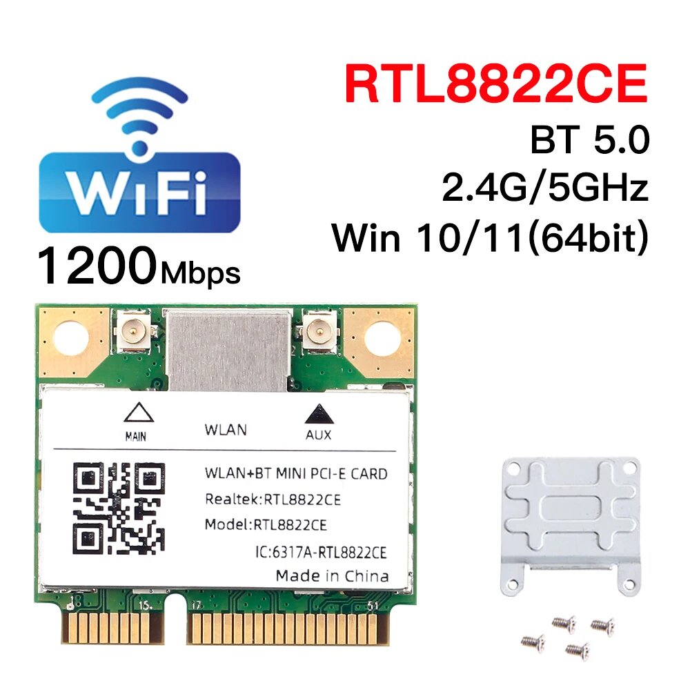RTL8822CE двухдиапазонная Wi-Fi карта Bluetooth 5.0, RTL 8822CE