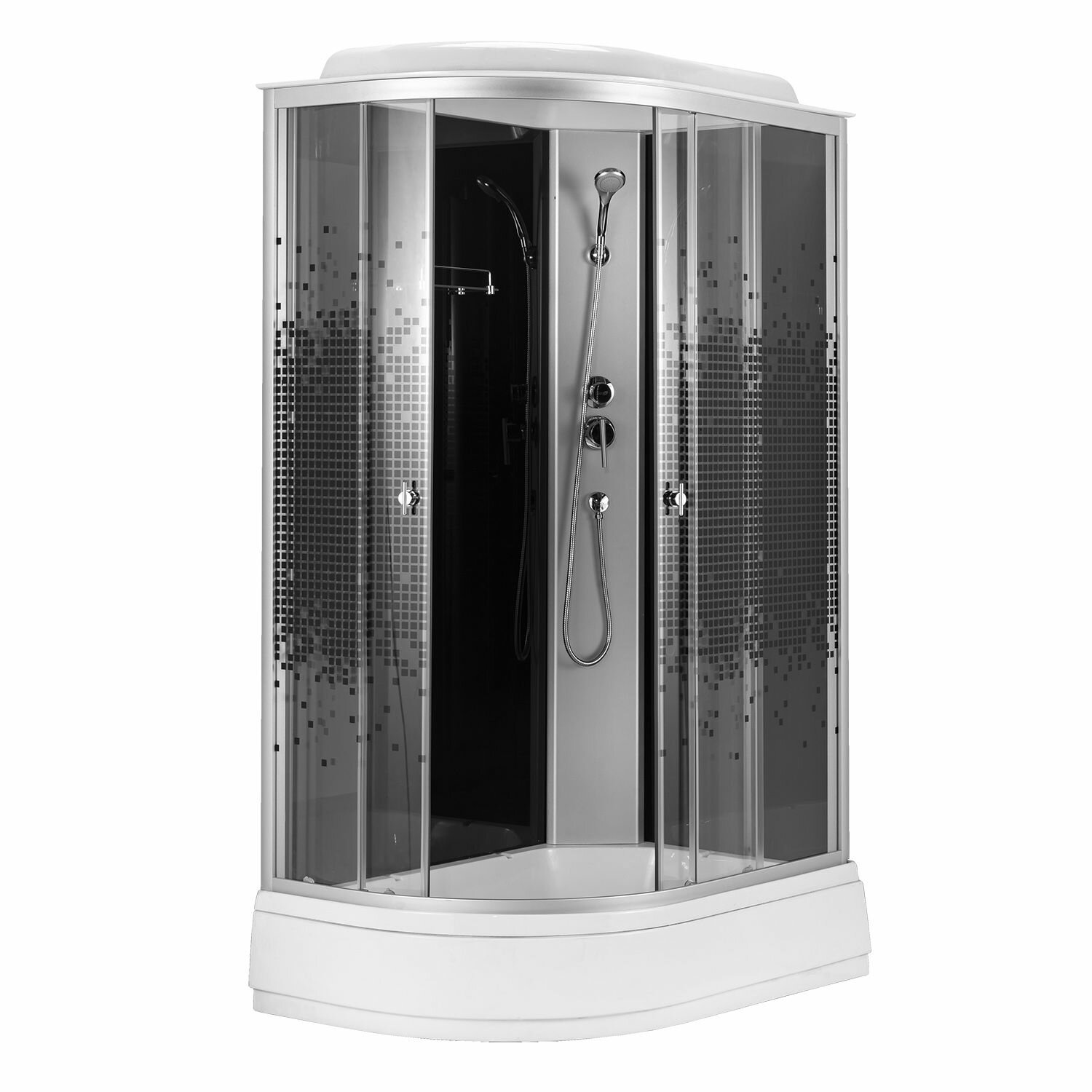 фото Душевая кабина Loranto 1200х800х2150 правосторонняя профиль хром (CS-1200-25ТМ/М R)