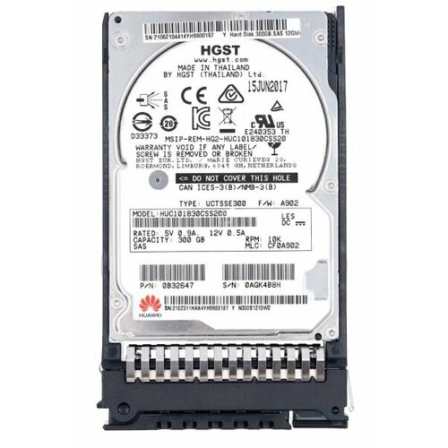 Жесткий диск Huawei 0B32647 300Gb 10000 SAS 25 HDD 11945₽