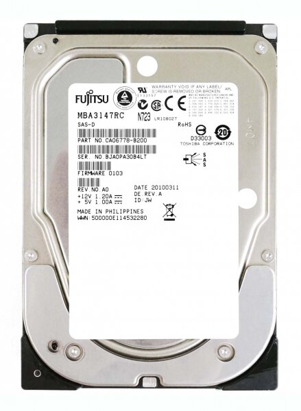 Жесткий диск Fujitsu CA06778-B200 146Gb SAS 3,5" HDD