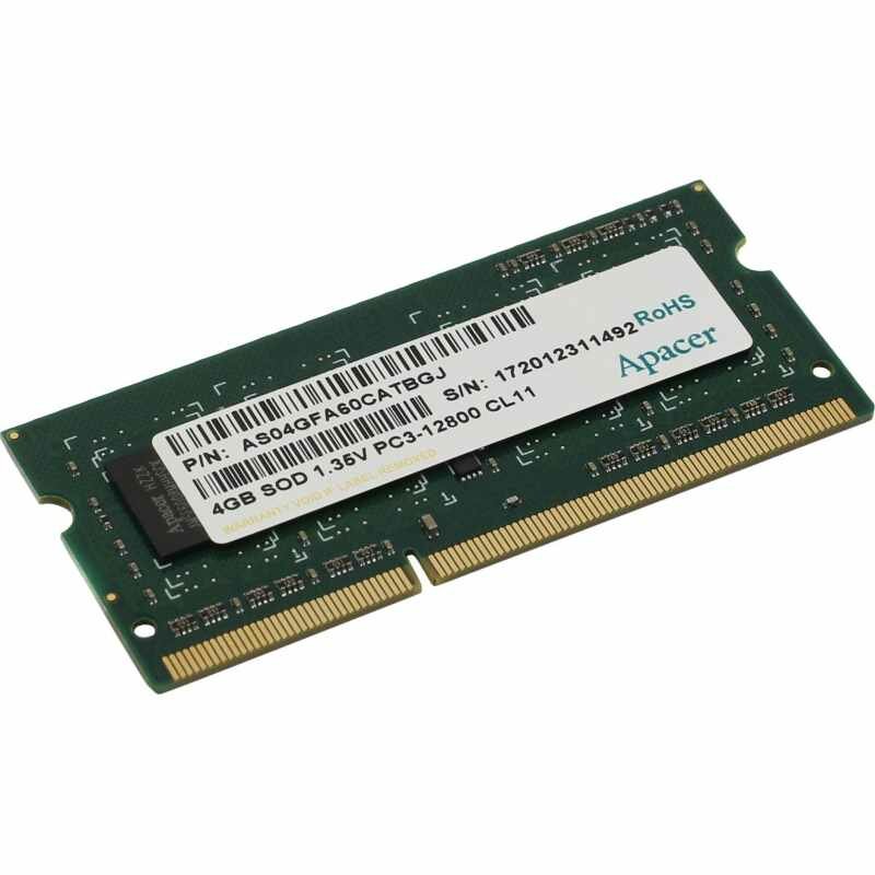 Модуль памяти DDR3 4GB Apacer PC3L-12800 1600MHz CL11 1.35V 512x8 RTL - фото №12